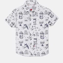 U.S. Polo Assn. Kids Boys Pure Cotton Opaque Printed Casual Shirt-picture-26