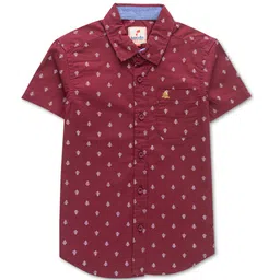 JusCubs Boys Premium Printed Spread Collar Casual Pure Cotton Shirt-image-55