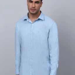Cantabil Comfort Micro Ditsy Printed Spread Collar Long Sleeve Pocket Cotton Casual Shirt-image-39