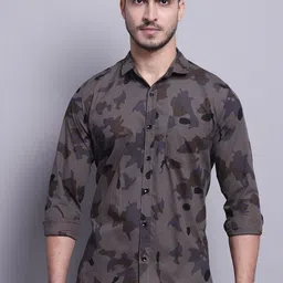 HANUMNTRA Comfort Camouflage Printed Casual Shirt-image-21