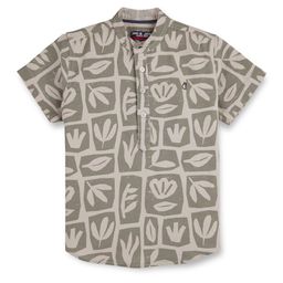 Gini and Jony Boys Mandarin Collar Short Sleeves Floral Printed Regular Fit Cotton Shirt-picture-21