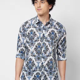 SPYKAR Floral Printed Cotton Casual Shirt-picture-13