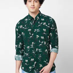 SPYKAR Floral Printed Cotton Casual Shirt-picture-13