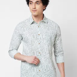 SPYKAR Abstract Printed Cotton Opaque Casual Shirt-picture-23