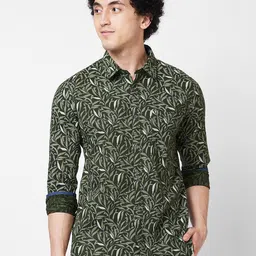 SPYKAR Floral Printed Long Sleeves Cotton Casual Shirt-image-20