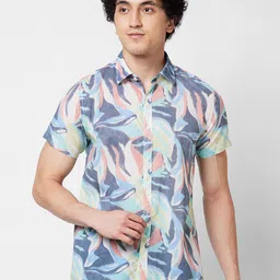 SPYKAR Floral Printed Cotton Casual Shirt-picture-37