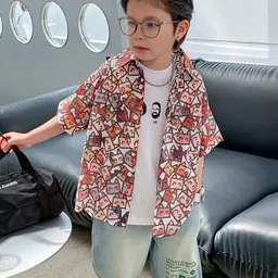 INCLUD Boys Floral Opaque Printed Casual Shirt-image-96