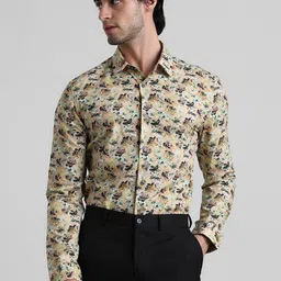 Jack & Jones Slim Fit Floral Printed Cotton Formal Shirt-picture-29