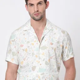 Mufti Abstract Printed Slim Fit Casual Shirt image 1