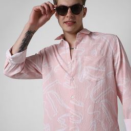 VASTRADO Men Classic Slim Fit Floral Opaque Printed Casual Shirt-picture-12
