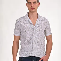 POE Men Smart Slim Fit Floral Printed Casual Shirt-picture-19