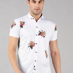 COMBRAIDED Slim Fit Floral Printed Casual Shirt-picture-10
