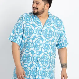 UNSIZED Comfort Floral Printed Mandarin Collar Casual Shirt-picture-26