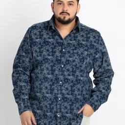 UNSIZED Comfort Floral Printed Mandarin Collar Casual Shirt-picture-14