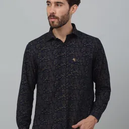 Cantabil Men Comfort Floral Opaque Printed Casual Shirt-picture-12