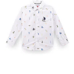U.S. Polo Assn. Kids Boys Classic Conversational Printed Pure Cotton Casual Shirt-picture-29