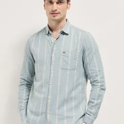 THE BEAR HOUSE Men Slim Fit Opaque Striped Casual Shirt-picture-36