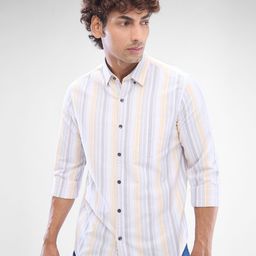 SPYKAR Men Slim Fit Opaque Striped Casual Shirt-picture-6