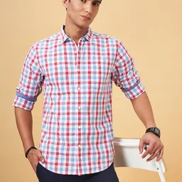 BYFORD by Pantaloons Tartan Checked Cotton Casual Shirt-picture-36