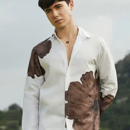 Campus Sutra Men Relaxed Fit Spread Collar Floral Printed Cotton Casual Shirt-image-25