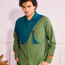 ARTLESS Relaxed Colourblocked Casual Shirt-picture-22