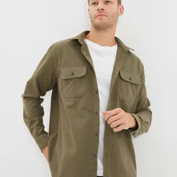 Trendyol Khaki Opaque Casual Shirt image 1