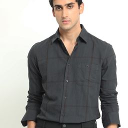 RARE RABBIT Men Gareth Spread Collar Slim Fit Cotton Shirt-picture-22