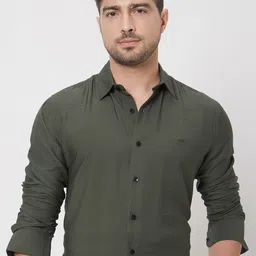 Mufti Slim Fit Opaque Casual Shirt-image-11