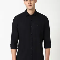 Peter England Casuals Men Spread Collar Solid Cotton Casual Shirt-picture-23