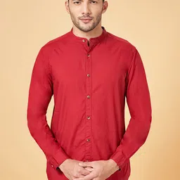 BYFORD by Pantaloons Slim Fit Band Collar Cotton Casual Shirt-image-77
