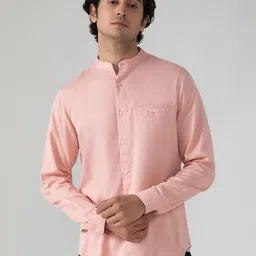 SUBTRACT Band Collar Slim Fit Casual Shirt-picture-34