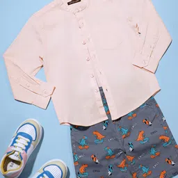 Hoop Boys Slim Fit Cotton Casual Shirt-picture-15