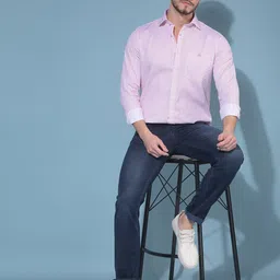 Crimsoune Club Classic Slim Fit Opaque Polka Dots Chest Pocket Cotton Casual Shirt-picture-36