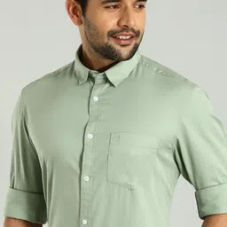 Indian Terrain Spread Collar Long Sleeves Classic Slim Fit Cotton Formal Shirt-picture-37