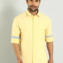 Indian Terrain Classic Slim Fit Opaque Cotton Casual Shirt-image-97