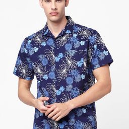 Celio Men Navy Blue Floral Printed Casual Shirt-picture-16