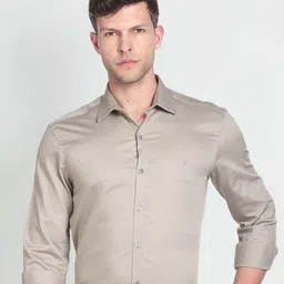 Arrow Button Cuff Long Sleeves Slim Fit Formal Cotton Shirt-picture-15