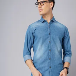 PAUL STREET Men Solid Spread Collar Casual Shirt-picture-37