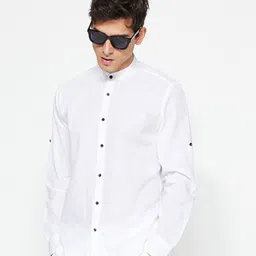 Trendyol Mandarin Collar Contemporary Opaque Pure Cotton Casual Shirt-picture-13