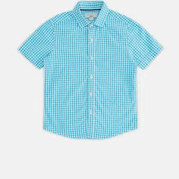 Pantaloons Junior Boys Blue Checked Casual Shirt-image-18