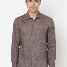 Fabindia Men Grey Slim Fit Printed Cotton Casual Shirt-picture-25