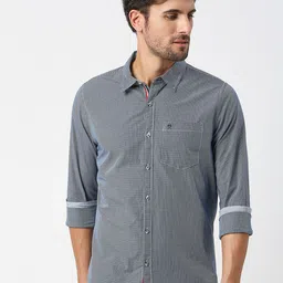 Thomas Scott Checked Pure Cotton Slim Fit Casual Shirt-image-16
