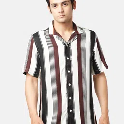 People Men Slim Fit Striped Casual Shirt-picture-34