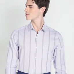 Arrow Striped Pure Cotton Slim Fit Formal Shirt-picture-15