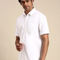 Ramraj Spread Collar Regular Fit Pure Cotton Casual Shirt-picture-1