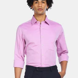 Arrow Men Pink Solid Pure Cotton Casual Shirt-picture-28