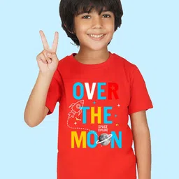 NUSYL Boys Typography Printed Round Neck Cotton T-shirt-picture-42