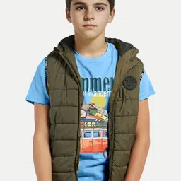 BAESD Boys Typography Printed Crew Neck Cotton T-shirt-image-66