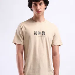 Flying Machine Men Typography Printed Raw Edge T-shirt-picture-35