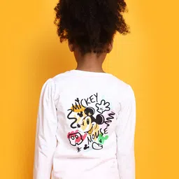 V-Mart Girls Mickey Mouse Printed Long Sleeves Casual Cotton T-shirt-picture-12
